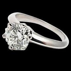 2.01 Ct. Vero Diamante Solitario Nuovo Anello D'Oro Personalizzato