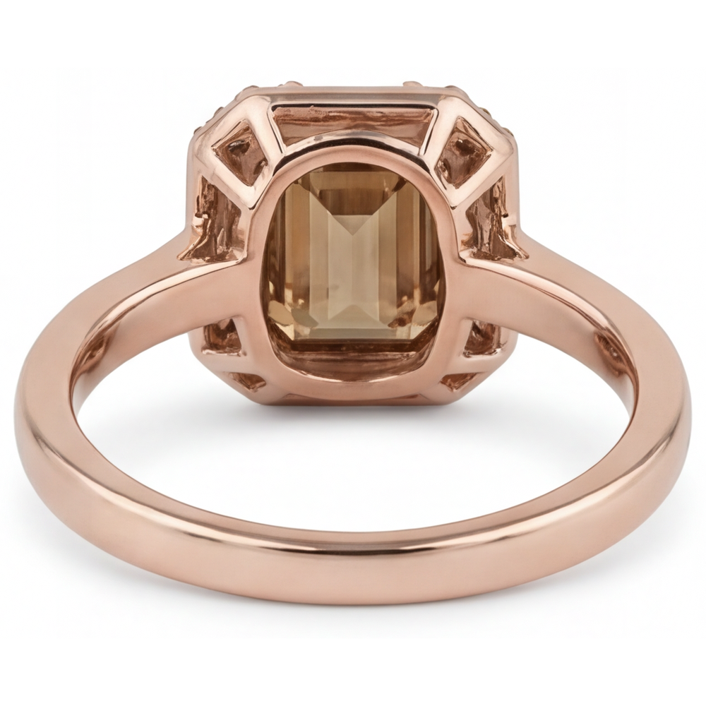 Di lusso Diamante Fine Anello con Pavé Halo 2,25 carati – vista dall'alto