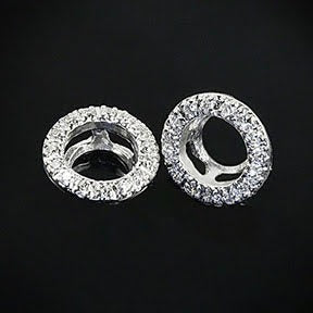 2.28 Ct Taglio Brillante Vero Diamanti Donna Halo Orecchini Bottone Con Giacche