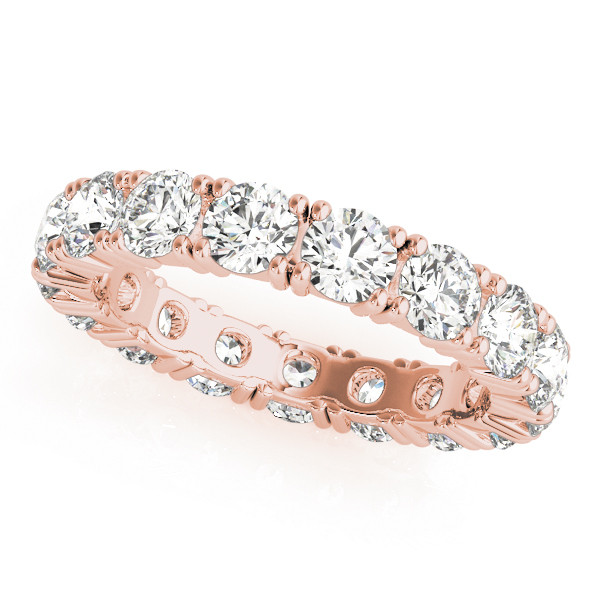 Taglio Brillante Brillante anello in Oro Rosa 14K – vista principale