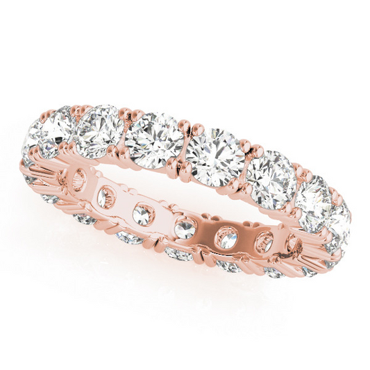 Taglio Brillante Brillante anello in Oro Rosa 14K – vista principale
