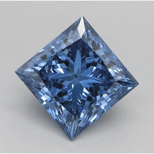 Diamante blu naturale, taglio princess, da 2,50 carati, non sciolto, colore F-VS1