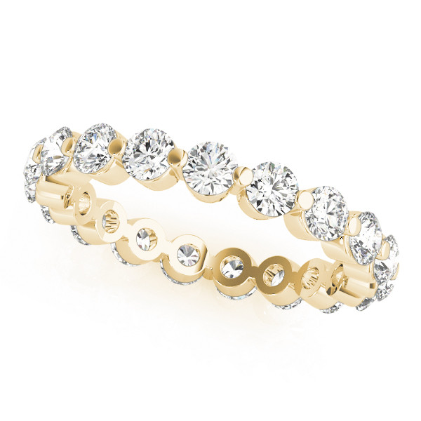 Brillante Taglio Brillante Eternity Band in Oro 14 Carati Giallo – vista principale