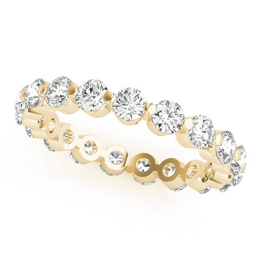Brillante Taglio Brillante Eternity Band in Oro 14 Carati Giallo – vista principale