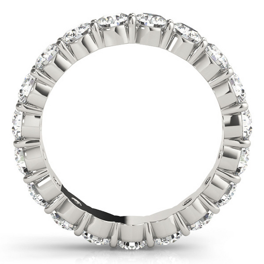 Diamante Eternity Band 2,88-carati Oro Bianco 14K – vista frontale