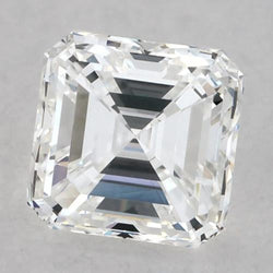 Diamante naturale Asscher estratto dalla terra, 2,75 carati, taglio F, purezza VVS1, taglio ottimo
