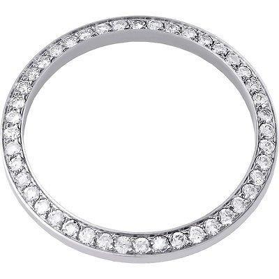 Brillante Taglio Rotondo Orologio in Oro 18 Carati Bianco – vista principale