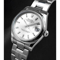 278240 Rolex Datejust 31 mm orologio da donna in acciaio inossidabile con quadrante luminoso argento