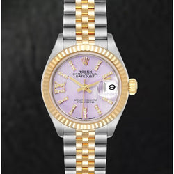 279173 Rolex Bellissimo orologio da donna con quadrante romano in diamanti in oro giallo 18 carati