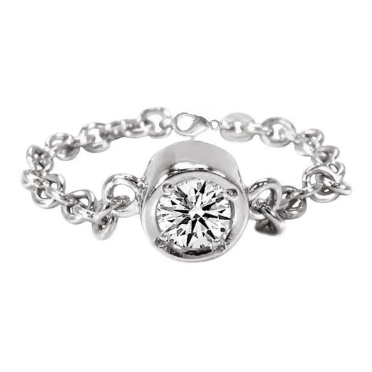 Brillante Taglio Rotondo Bracciale Tennis in Oro 14 Carati Rosa – vista principale