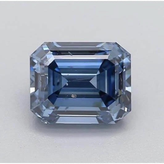 Taglio Smeraldo Zaffiro Blu Reale anello in Gold – vista principale