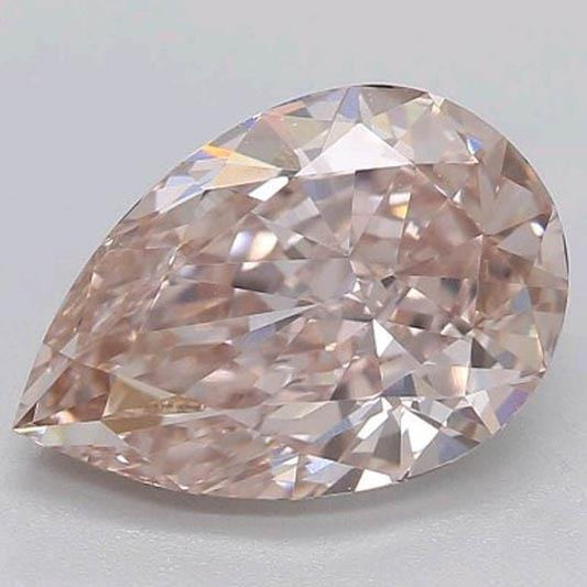 Taglio a Pera Zaffiro Rosa anello in Gold – vista frontale