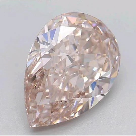 Taglio a Pera Zaffiro Rosa anello in Gold – vista laterale