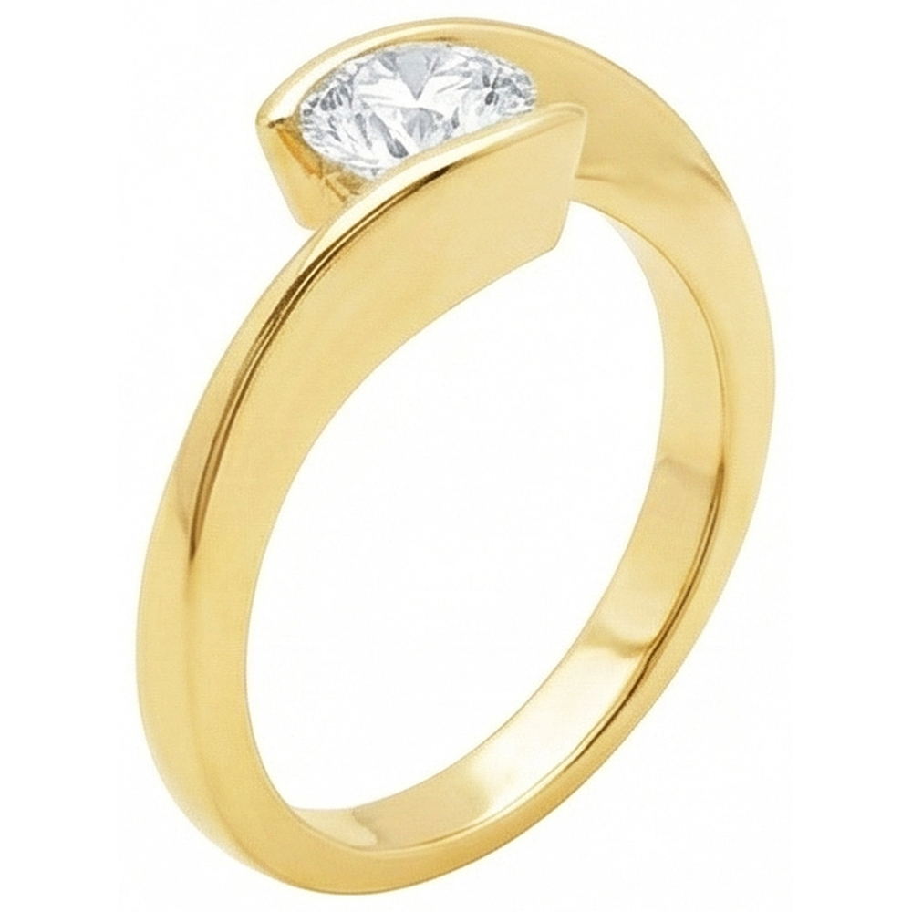 vero round diamante 2.50carati anello vista dall'alto