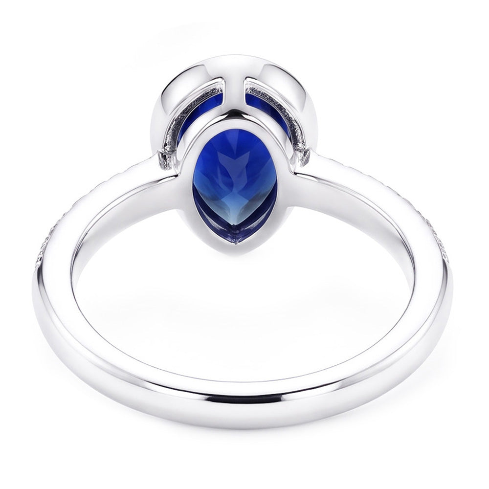 2,50 carati Zaffiro Blu Fiordaliso Anello con Pietra Preziosa in