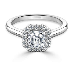 2.55 Carati Assher E Anello Di Fidanzamento Con Naturale Diamante Tondo