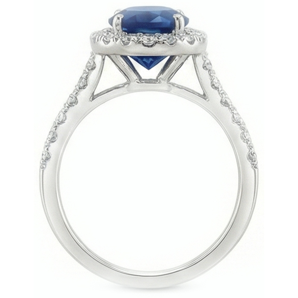 3 Carati Blu Zaffiro Anello