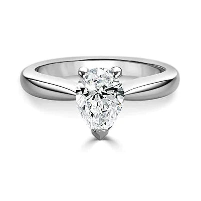 3 Carati Pera Anello Di Naturale Diamante