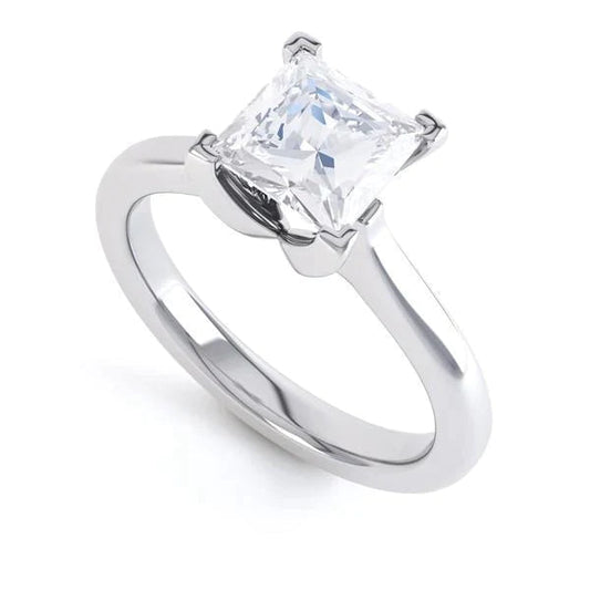 3 Carati Principessa Anello Di Vero Diamante