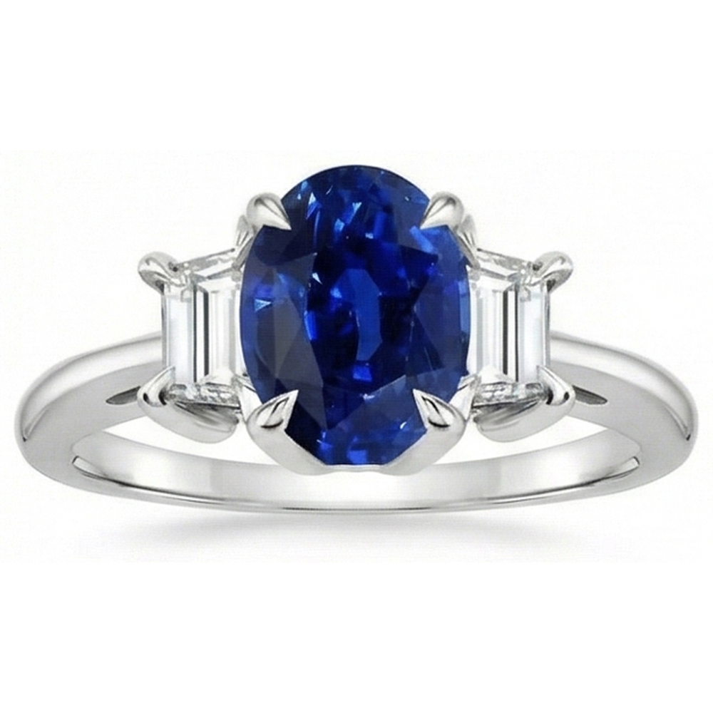 3 Carati Zaffiro Anello