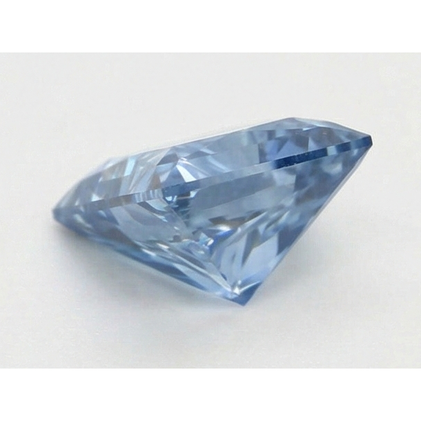 Diamante naturale azzurro (non sintetico), taglio princess, sciolto da 3 carati