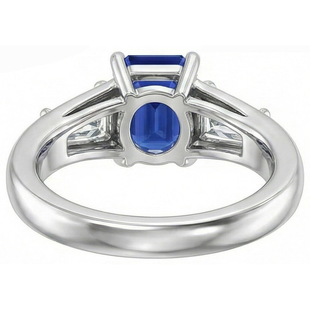 3 Ct Zaffiro Anello