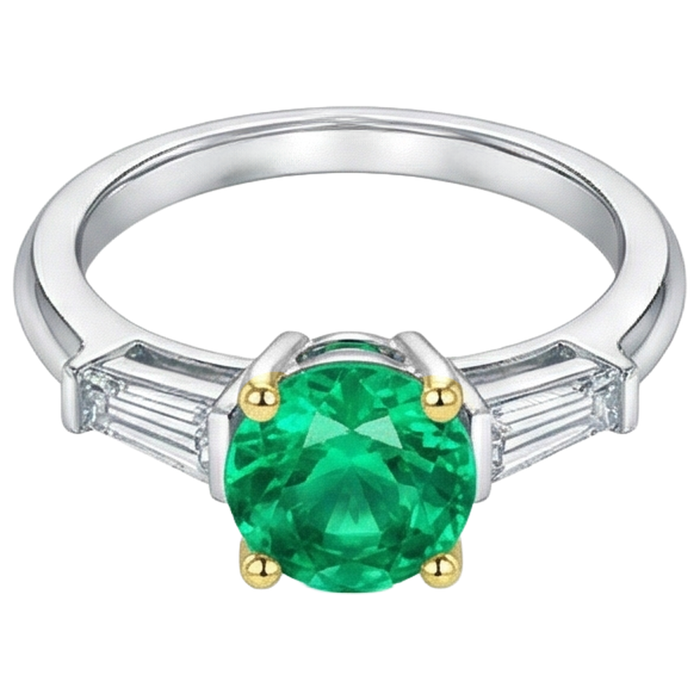 Brillante Anello con Pietra Preziosa 2 carati – vista laterale