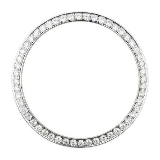 Taglio Rotondo Diamante anello in Oro 18 Carati Bianco – vista principale