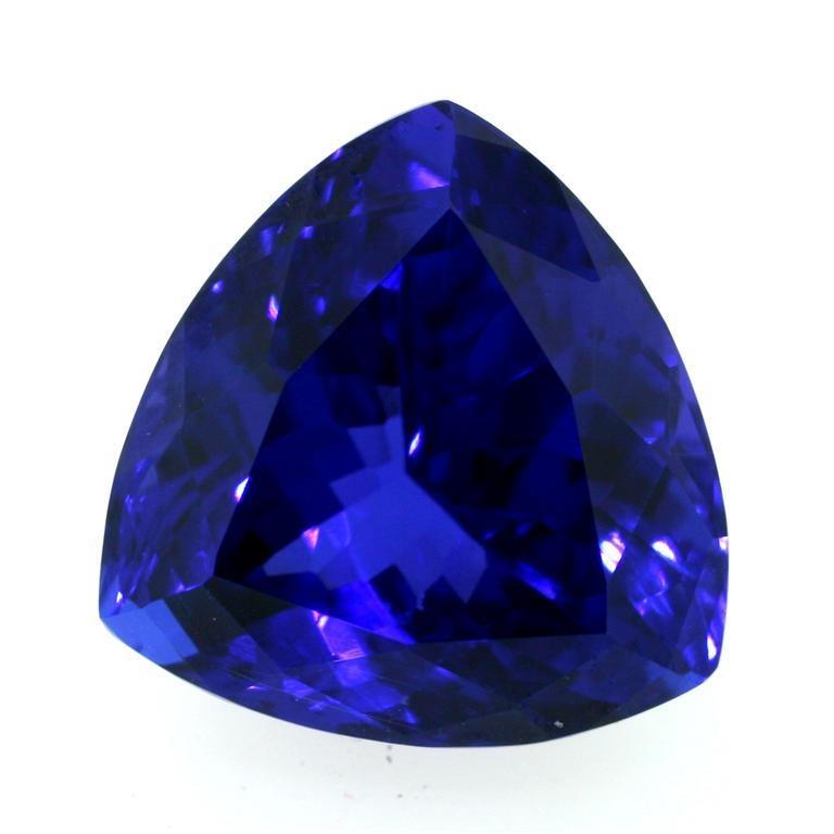 Tanzanite Blu Trilliant Loose Sapphires Natural in Gold – vista principale