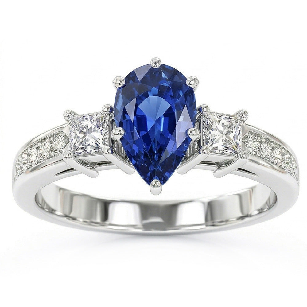 vero round diamante 3.50carati anello vista frontale