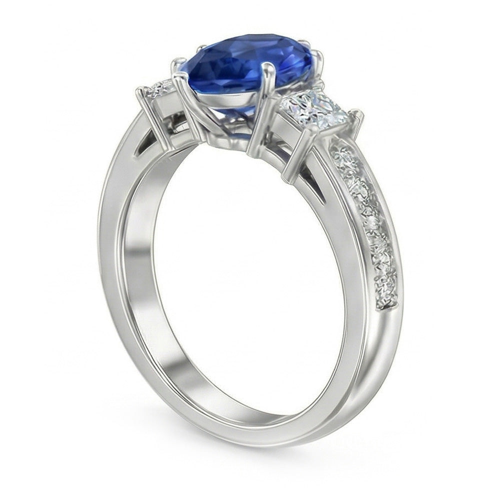 vero round diamante 3.50carati anello vista dall'alto