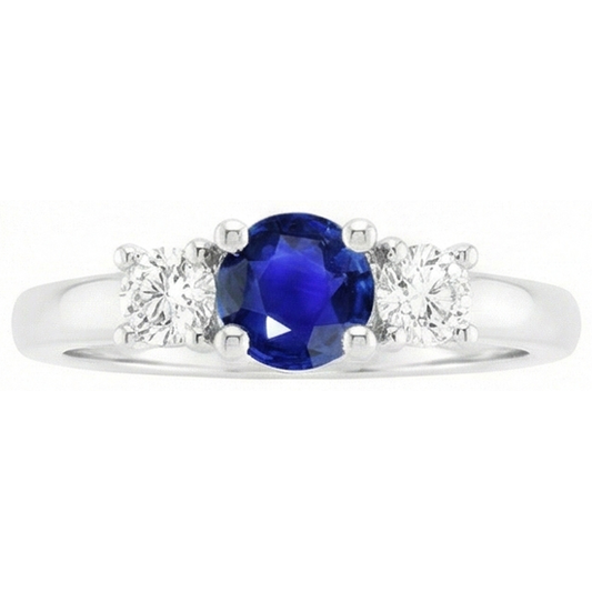 vero round diamante 1.50carati anello angolo laterale