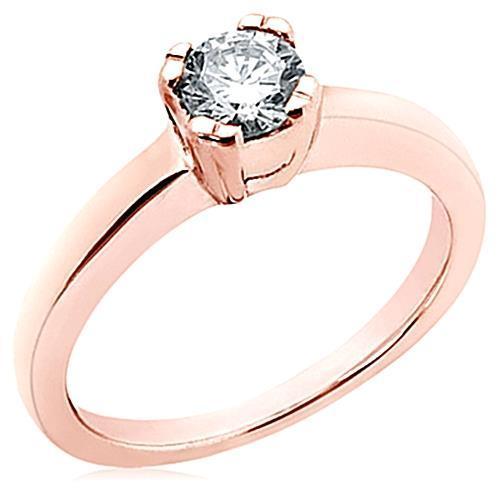 3.01 Ct. Anello Di Fidanzamento Solitario Con Genuino Diamante Rotondo