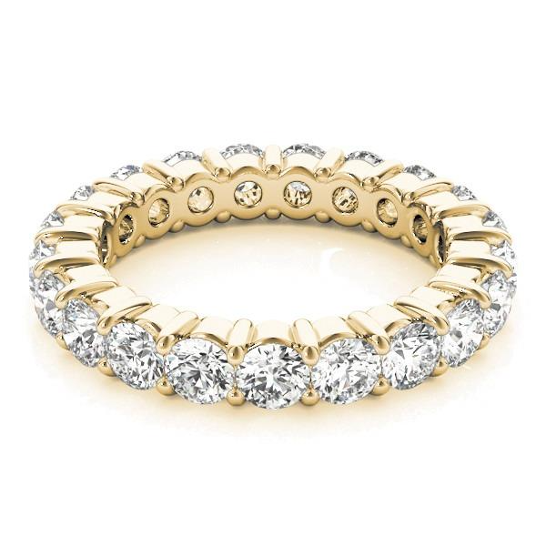 Eternity Band Oro 14 Carati Giallo con Brillante – vista laterale