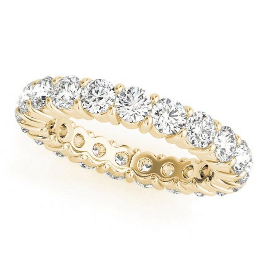 Brillante Taglio Rotondo Eternity Band in Oro 14 Carati Giallo – vista principale