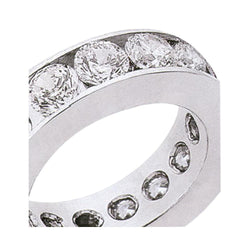 3.40 Carati Round Brilliant Vero Diamonds Eternity Engagement Gruppo Musicale Nuovo