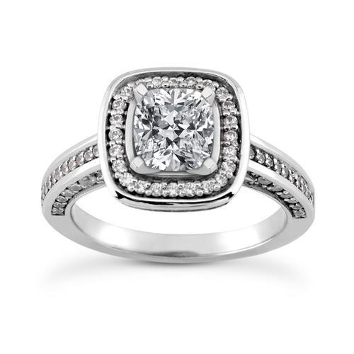 3.50 Ct. Halo Sparkling Genuino Diamonds Ring Oro Bianco Gioielli Da Donna Novità