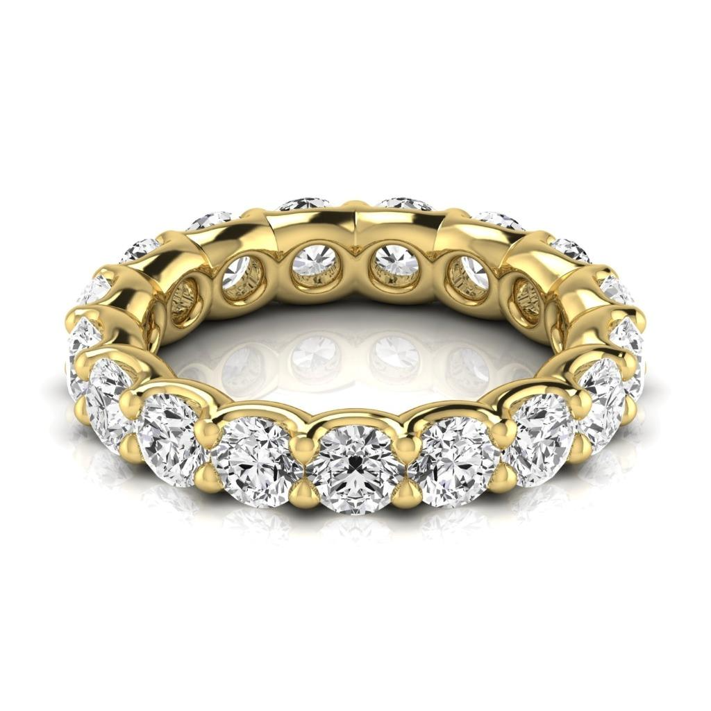 Diamante Fine Eternity Band 3,6 carati Oro Giallo 14K – vista frontale
