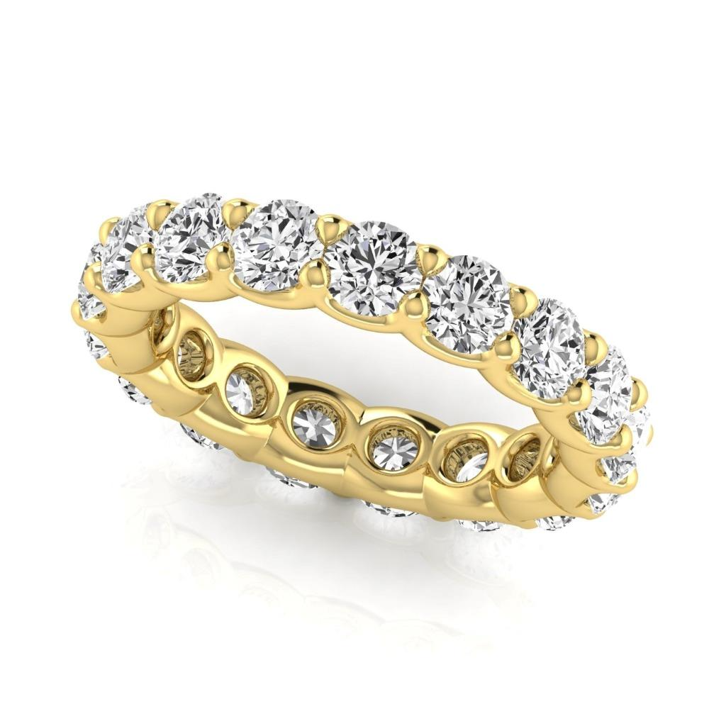 Diamante Fine Eternity Band 3,6 carati Oro Giallo 14K – vista principale