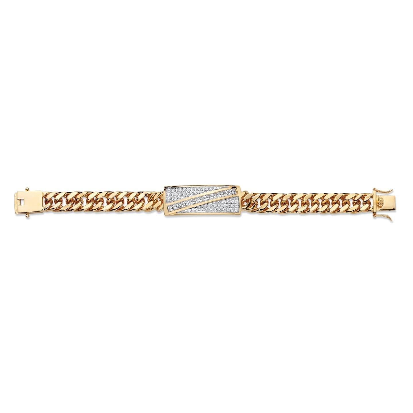 3.70 Carati Frizzante Diamanti Con Naturale Diamanti Da Uomo In Oro Giallo 14K