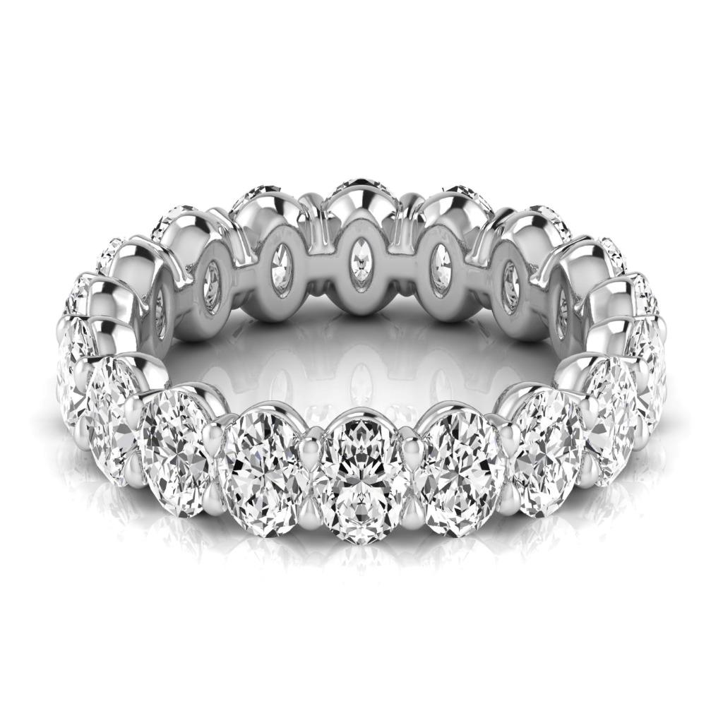 Brillante Eternity Band 3,80 carati Oro 14 Carati Bianco – vista frontale