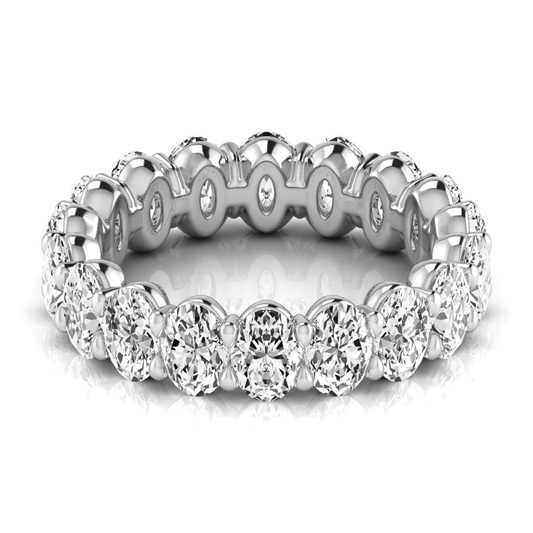 Brillante Eternity Band 3,80 carati Oro 14 Carati Bianco – vista frontale