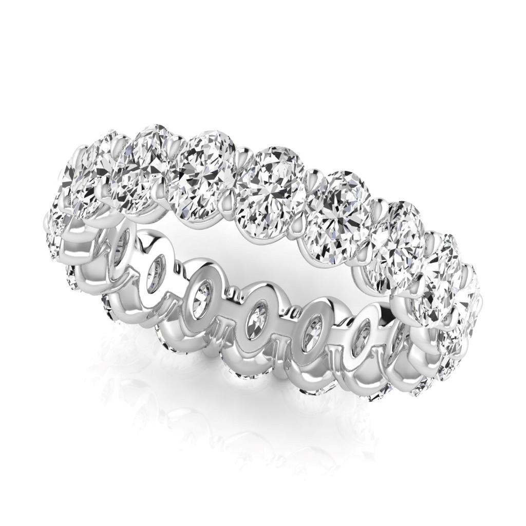 Scintillante Brillante Eternity Band 3,80 carati – vista laterale