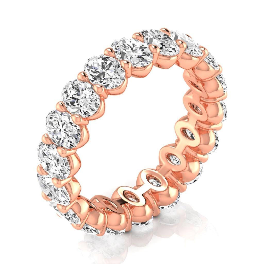 Fatto a mano Diamante Eternity Band 3,8 carati – vista laterale