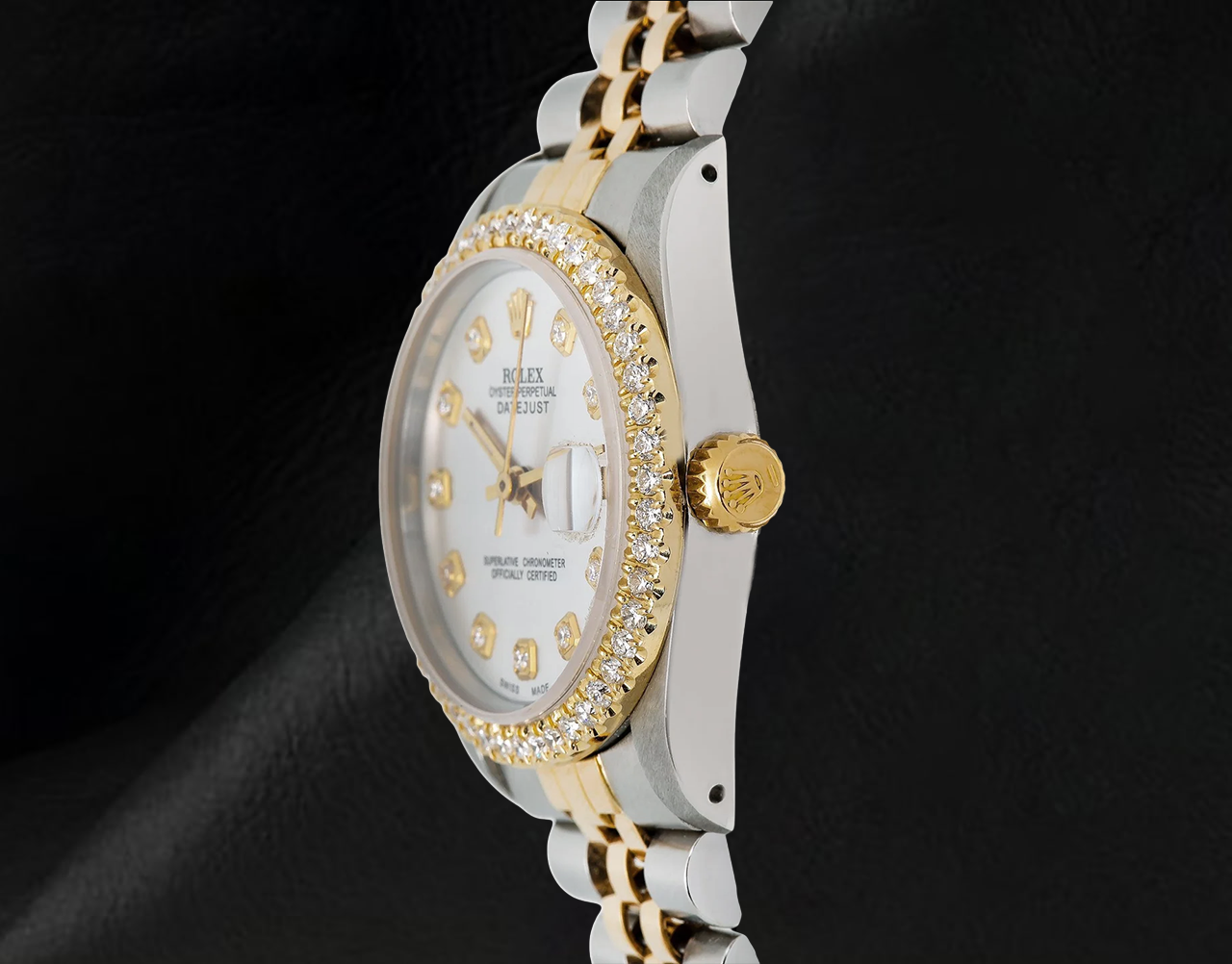 Rolex 68273 Datejust 31 mm Orologio Bicolore Quadrante Argento con Diamanti