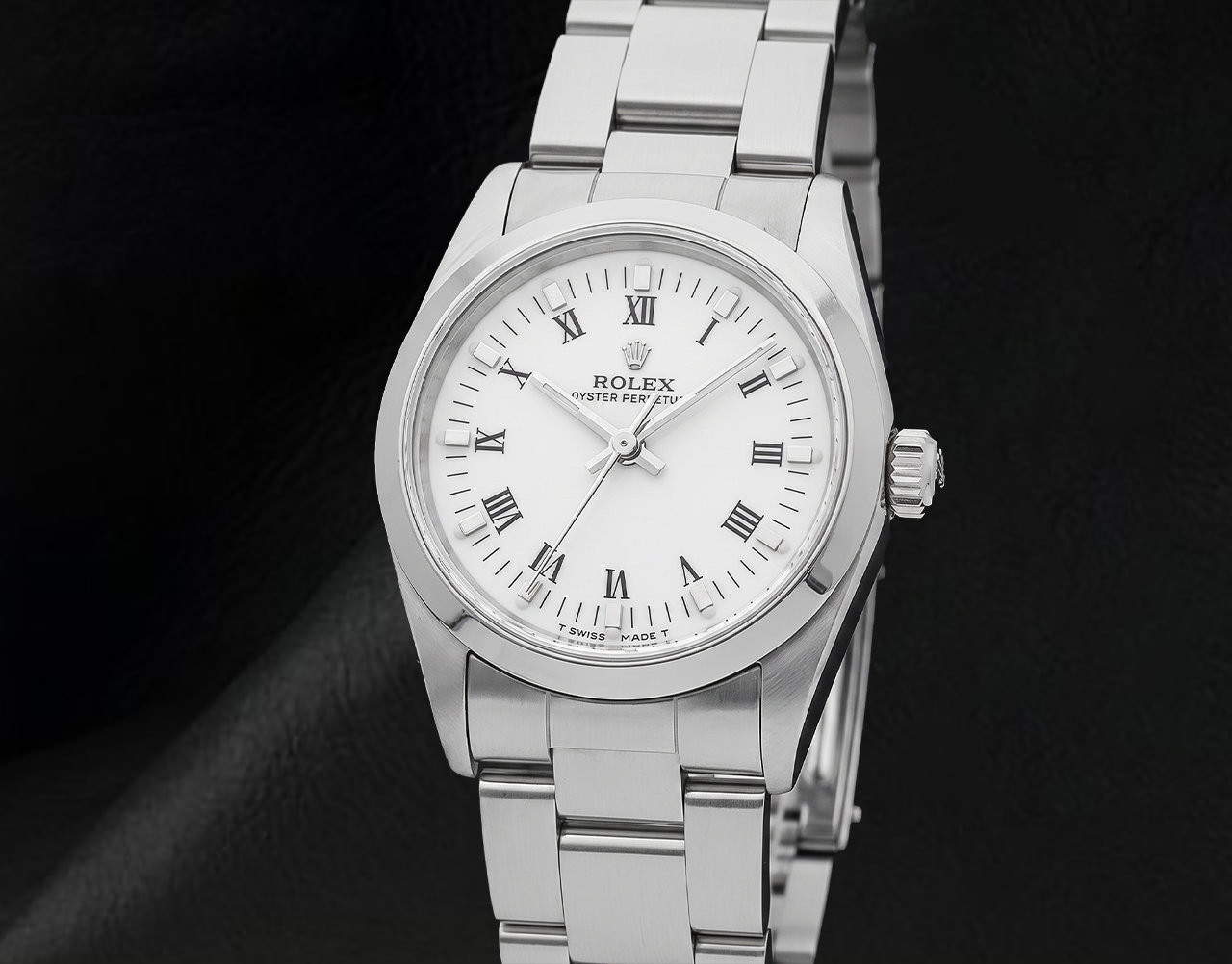 31mm Orologio da donna Rolex bianco con numeri romani
