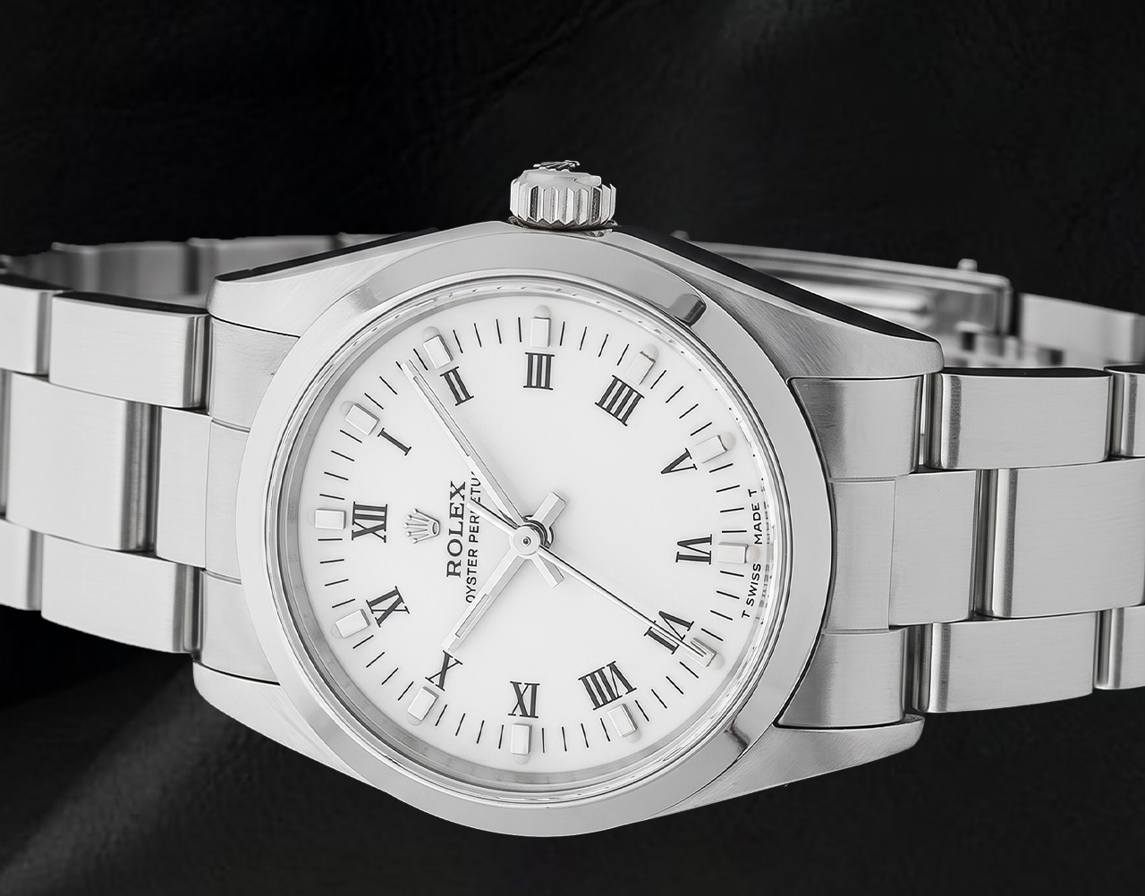 31mm Orologio da donna Rolex bianco con numeri romani