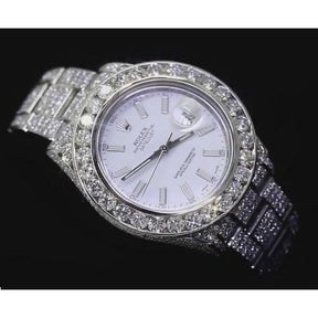 32 carati Orologio Rolex da uomo con diamanti personalizzati Datejust 
