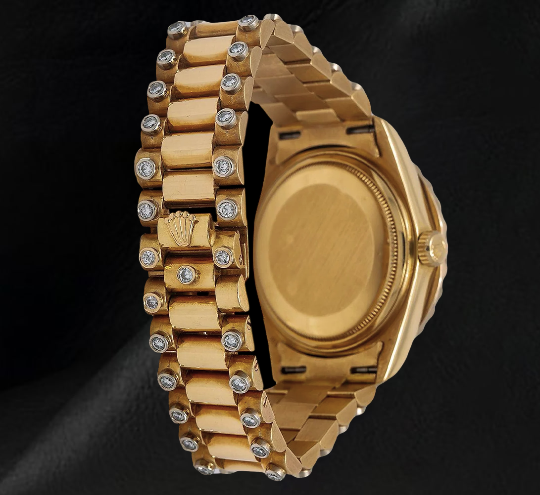 Rolex Day-Date 18038 36 mm Orologio in Oro Giallo 18 carati con Quadrante con Diamanti Champagne