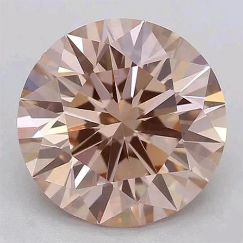 Taglio Rotondo Zaffiro Rosa anello in Gold – vista frontale